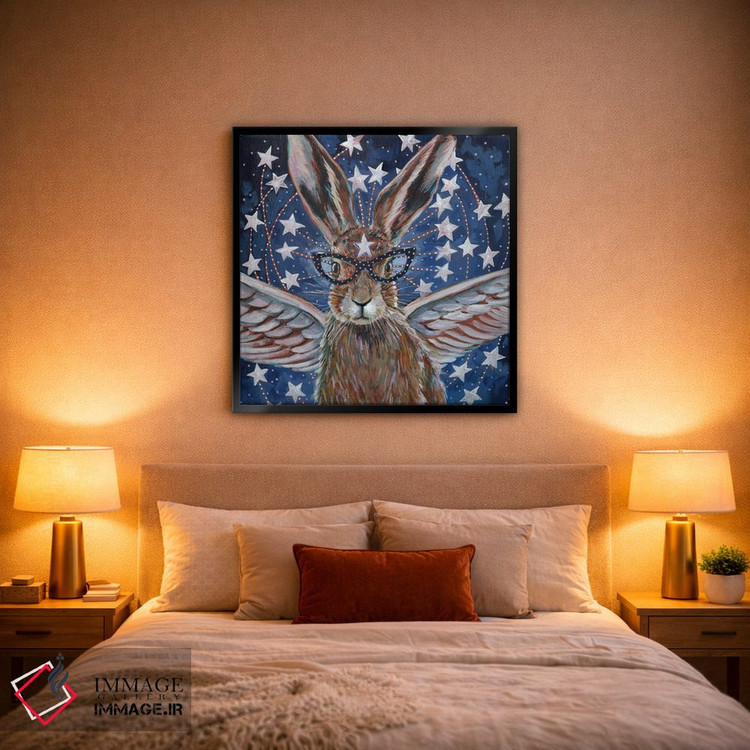 تابلو دکوراتیو خرگوش فرشته اثر لینه آ توبیاس - D2B