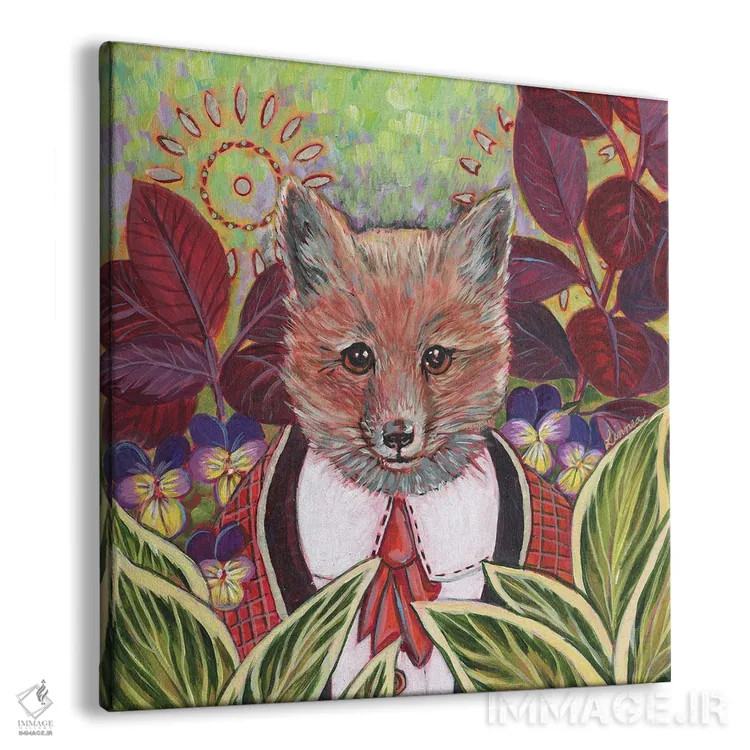 تابلو دکوراتیو روباه اثر لینه آ توبیاس - نمای پرسپکتیو محصول