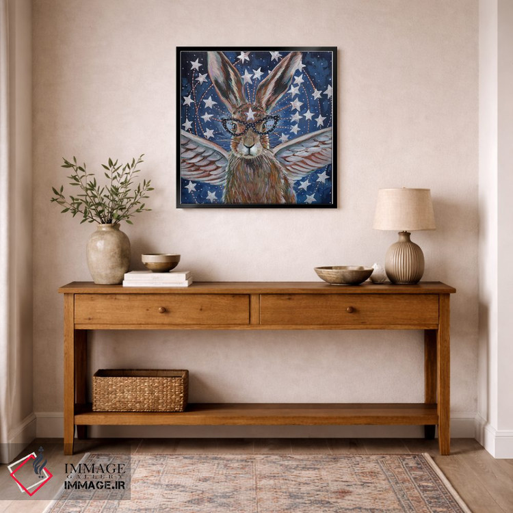 تابلو دکوراتیو خرگوش فرشته اثر لینه آ توبیاس - D5B