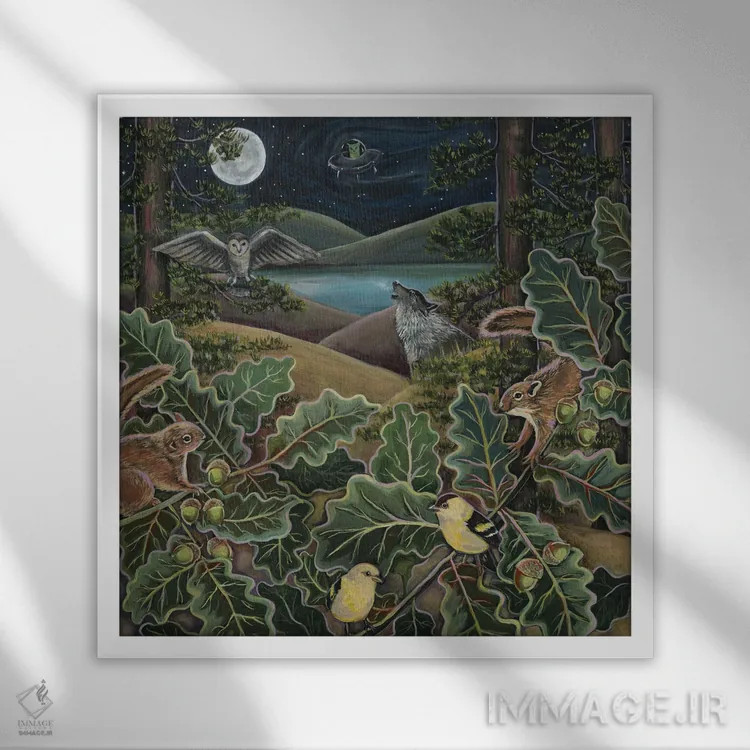 تابلو دکوراتیو مرا به بالا بفرست اثر لینه آ توبیاس - نمای قابدار سفید