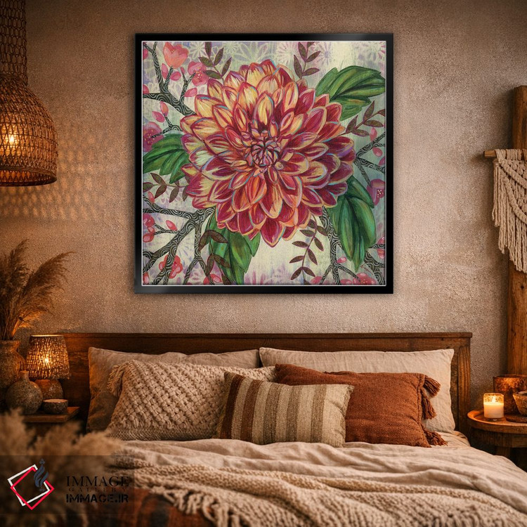 تابلو دکوراتیو داهلیای الین اثر لینه آ توبیاس - D1B