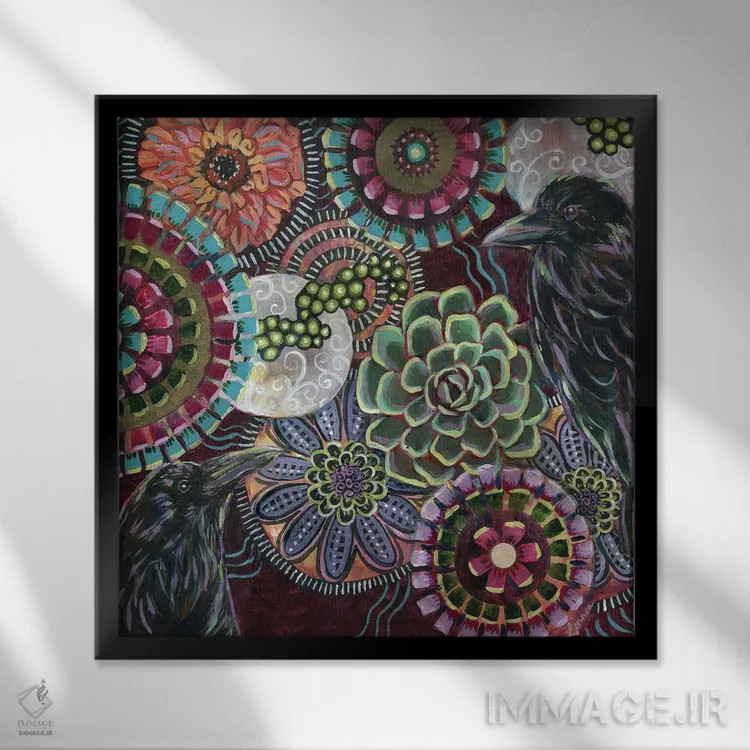 تابلو دکوراتیو آشیانه ات را پر کن III اثر لینه آ توبیاس - نمای قابدار مشکی