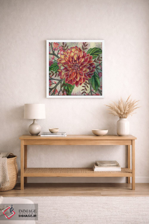 تابلو دکوراتیو داهلیای الین اثر لینه آ توبیاس - D3W