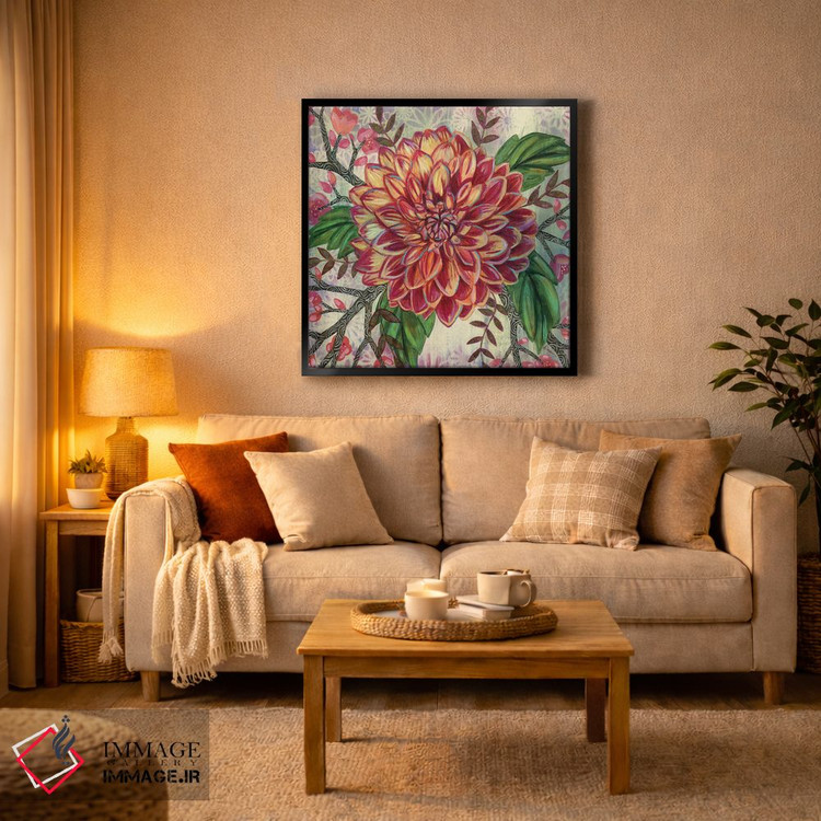 تابلو دکوراتیو داهلیای الین اثر لینه آ توبیاس - D4B