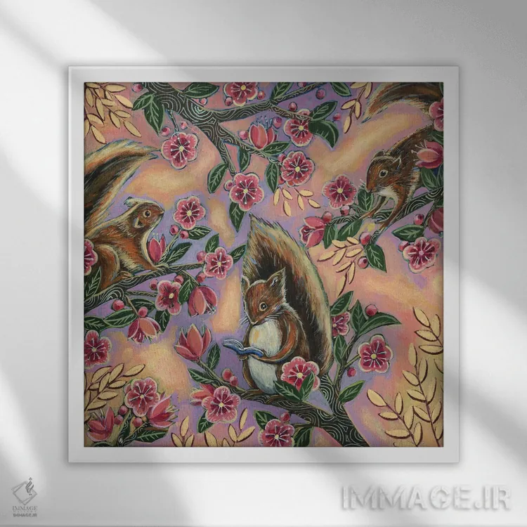 تابلو دکوراتیو باشگاه کتاب اثر لینه آ توبیاس - نمای قابدار سفید