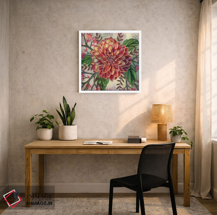 تابلو دکوراتیو داهلیای الین اثر لینه آ توبیاس - D6W