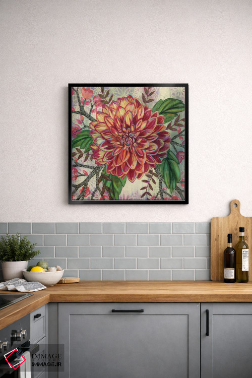 تابلو دکوراتیو داهلیای الین اثر لینه آ توبیاس - D5B