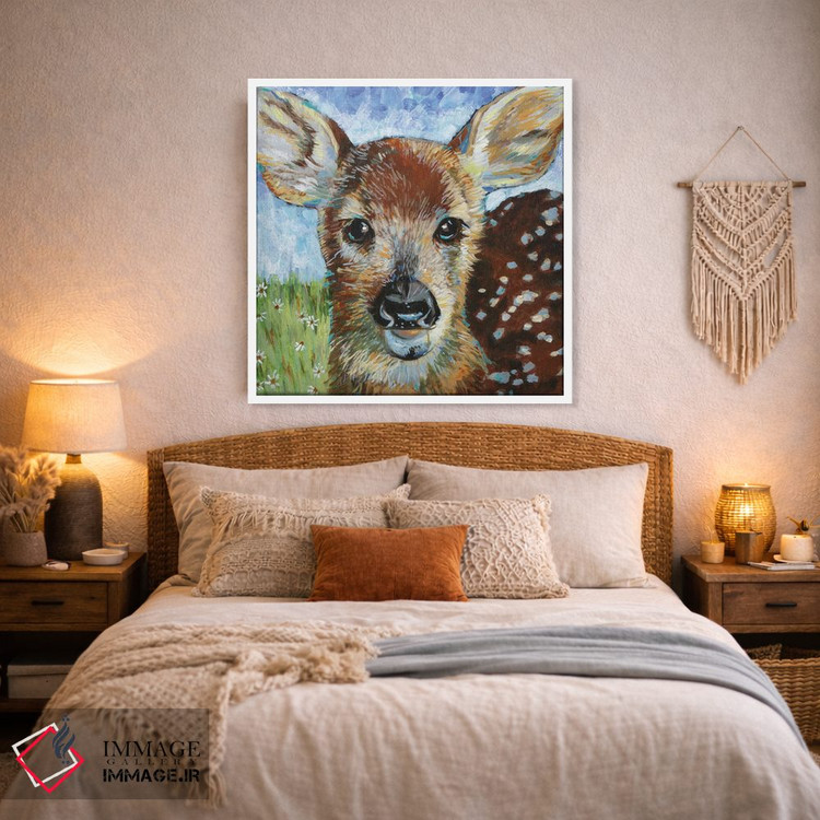 تابلو دکوراتیو بچه گوزن II اثر لینه آ توبیاس - D3W