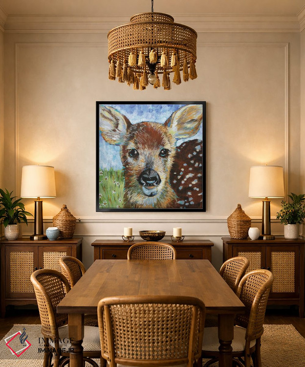 تابلو دکوراتیو بچه گوزن II اثر لینه آ توبیاس - D5B