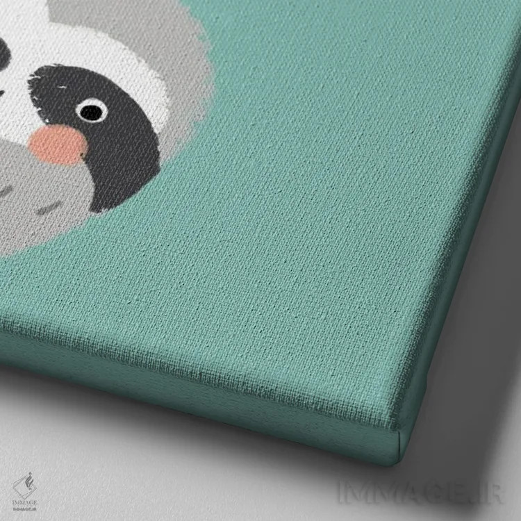 تابلو دکوراتیو تنبل جنگل I اثر لوییز آنگلیکاس - نمای نزدیک بافت بوم