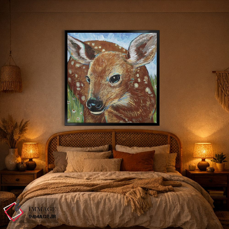 تابلو دکوراتیو بچه گوزن I اثر لینه آ توبیاس - D2B