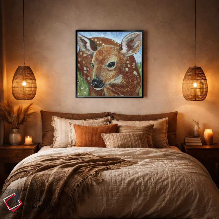 تابلو دکوراتیو بچه گوزن I اثر لینه آ توبیاس - D6B