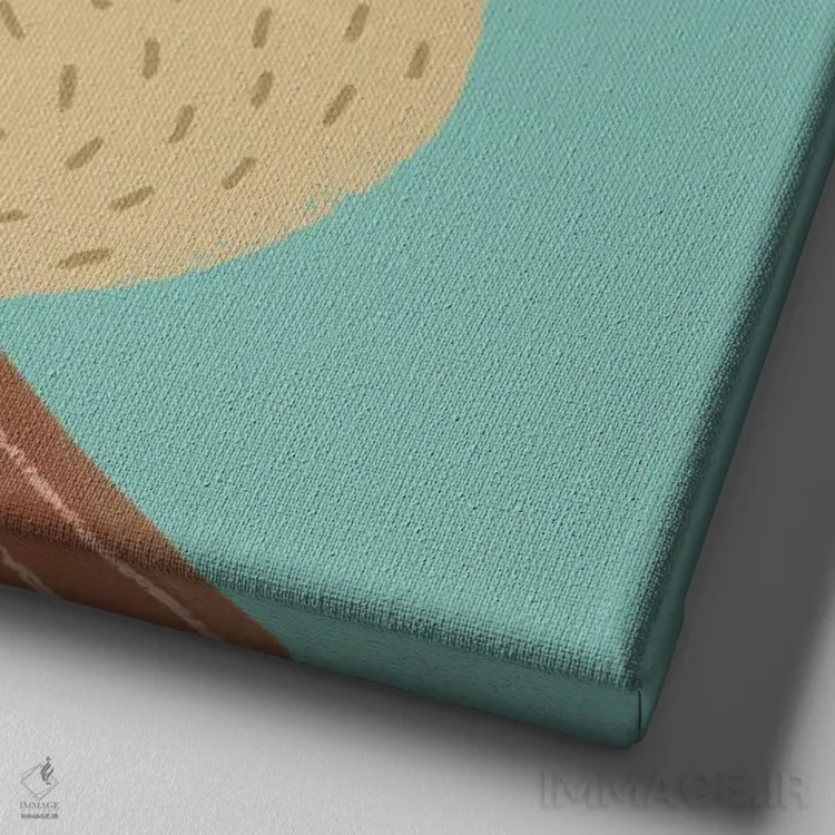 تابلو دکوراتیو تنبل جنگل II اثر لوییز آنگلیکاس - نمای نزدیک بافت بوم