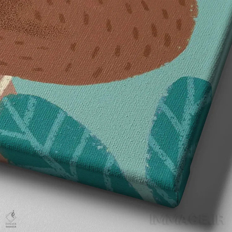 تابلو دکوراتیو تنبل جنگل III اثر لوییز آنگلیکاس - نمای نزدیک بافت بوم