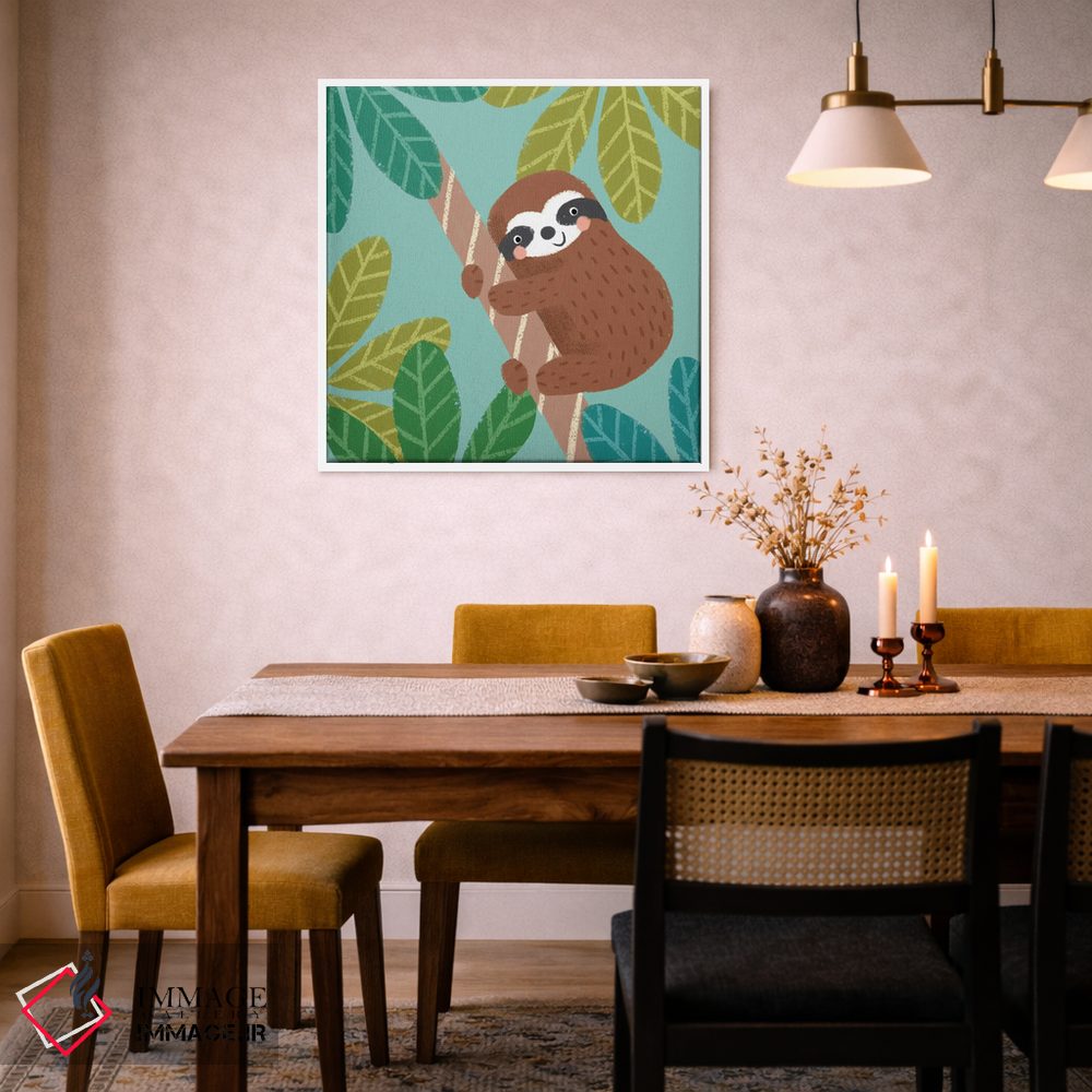 تابلو دکوراتیو تنبل جنگل III اثر لوییز آنگلیکاس - D6W