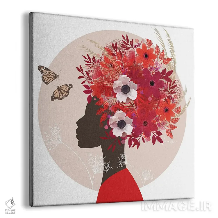 تابلو دکوراتیو تاج گل اثر لولوآرت استودیو - نمای پرسپکتیو محصول