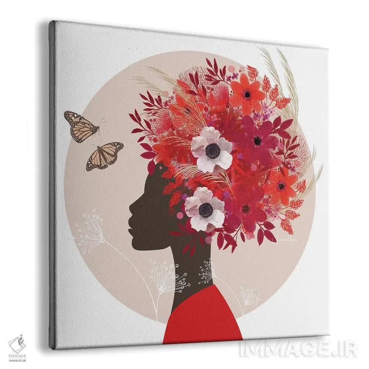 تابلو دکوراتیو تاج گل اثر لولوآرت استودیو - نمای پرسپکتیو محصول