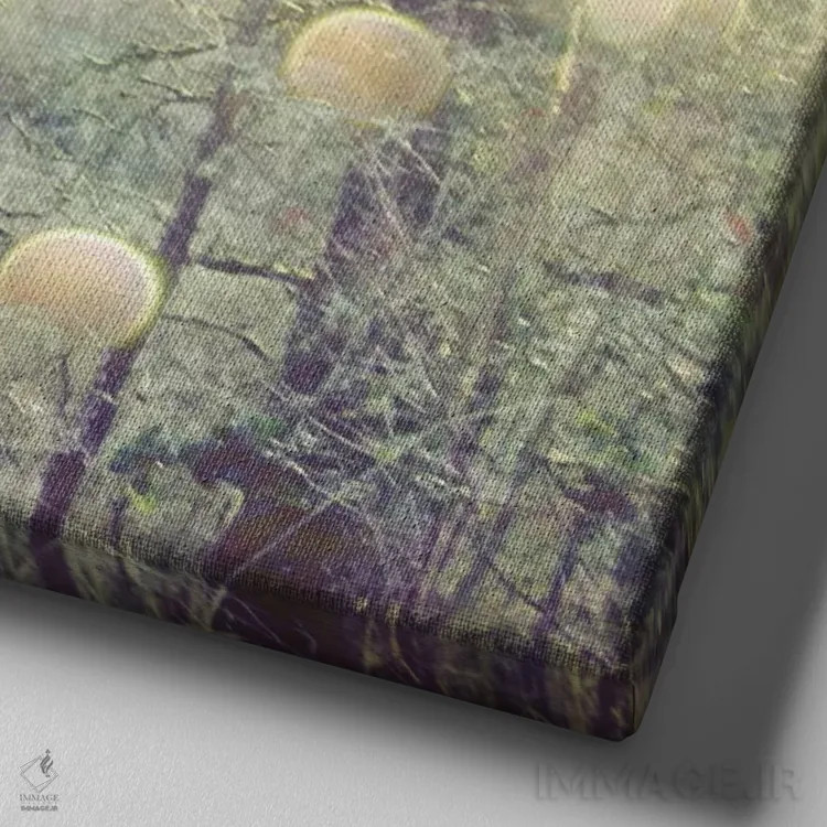 تابلو دکوراتیو به سوی رمز و راز اثر لوپن گرین - نمای نزدیک بافت بوم