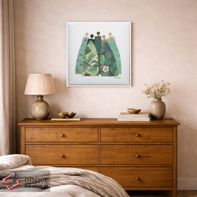 تابلو مدرن پنج زن استوایی اثر لولوآرت استودیو - D1W