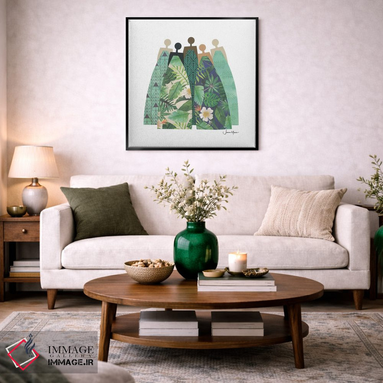 تابلو مدرن پنج زن استوایی اثر لولوآرت استودیو - D2B