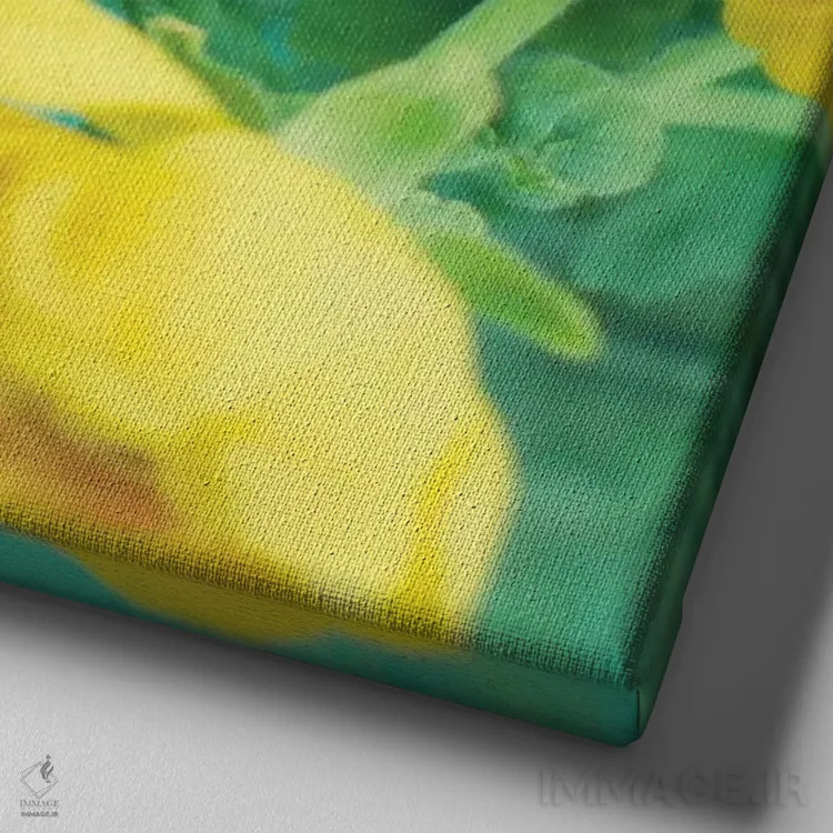 تابلو دکوراتیو شاد در کنار هم اثر لوپن گرین - نمای نزدیک بافت بوم