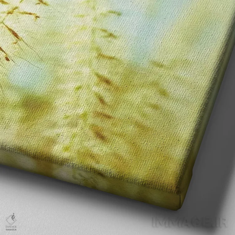 تابلو دکوراتیو تاب خوردن اثر لوپن گرین - نمای نزدیک بافت بوم