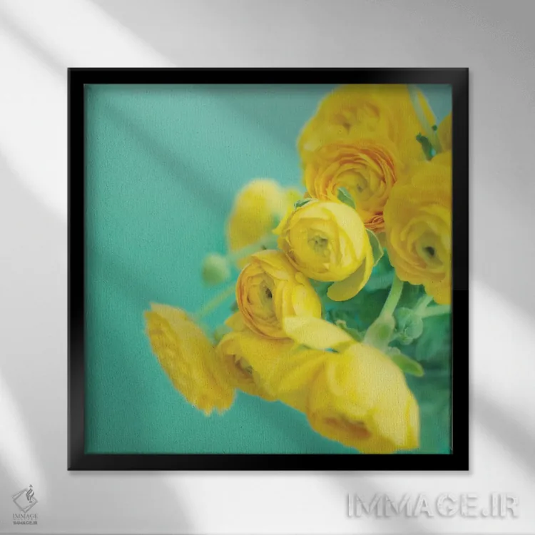 تابلو دکوراتیو شاد در کنار هم اثر لوپن گرین - نمای قابدار مشکی