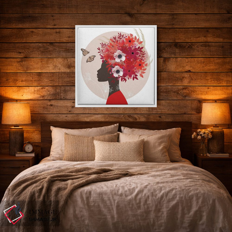 تابلو دکوراتیو تاج گل اثر لولوآرت استودیو - D2W