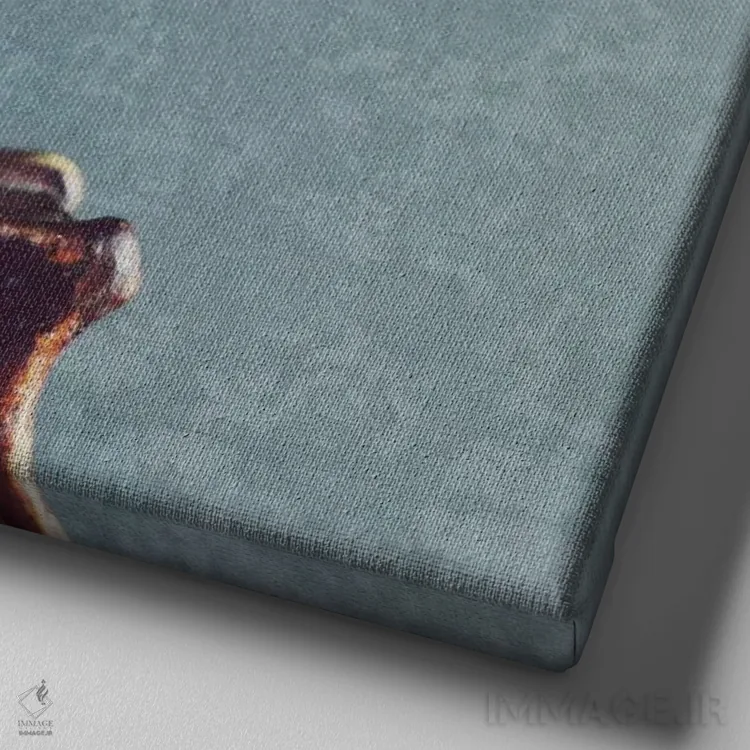 تابلو دکوراتیو پنجمین های کامل اثر لوپن گرین - نمای نزدیک بافت بوم