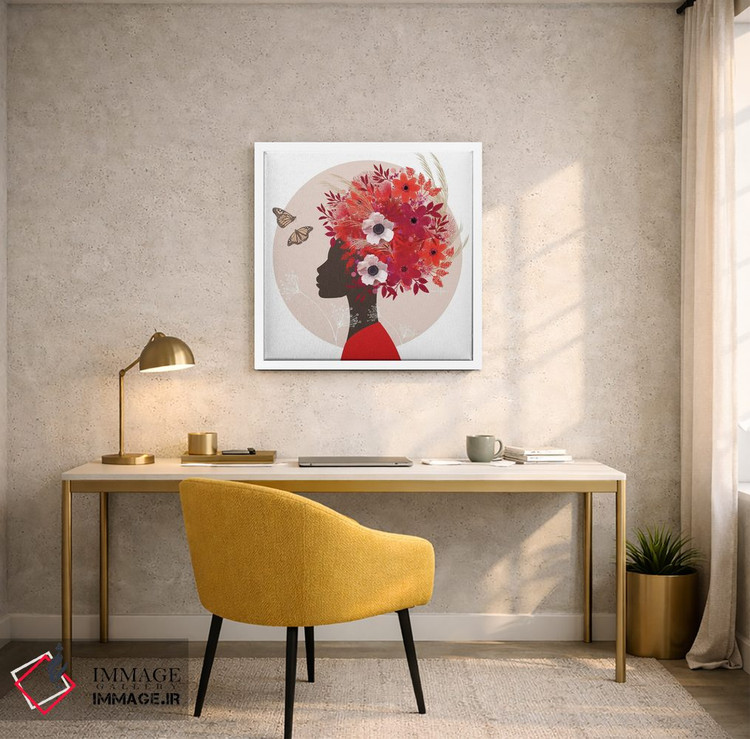 تابلو دکوراتیو تاج گل اثر لولوآرت استودیو - D5W