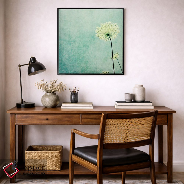 تابلو مدرن شکوفایی اثر لوپن گرین - D6B