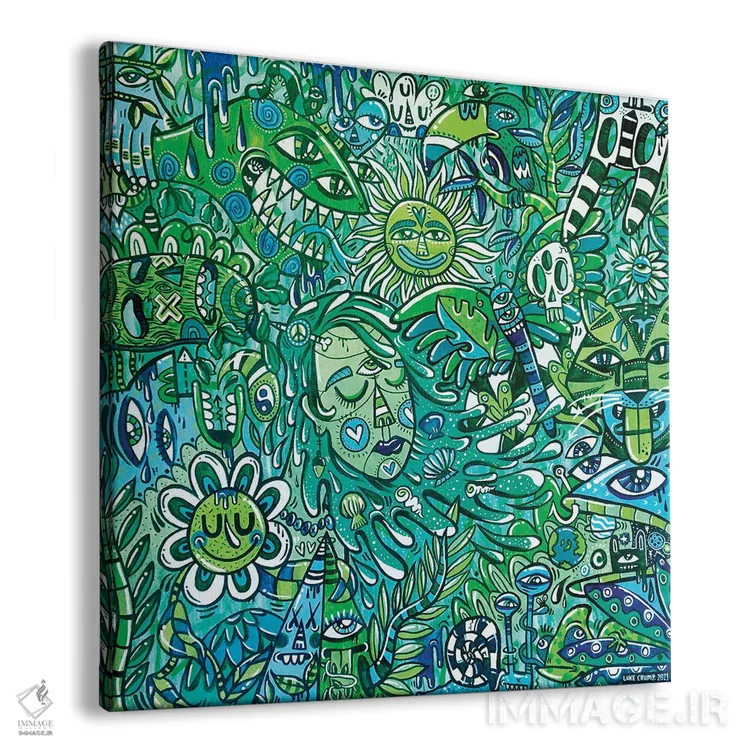 تابلو انتزاعی مادر طبیعت اثر لوک کرامپ - نمای پرسپکتیو محصول