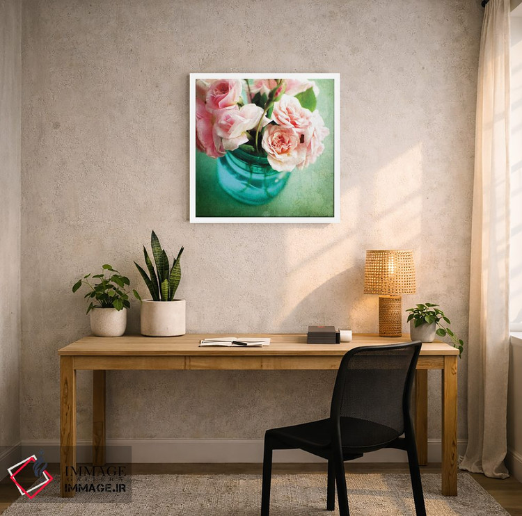 تابلو دکوراتیو سبک شبی شیک اثر لوپن گرین - D6W