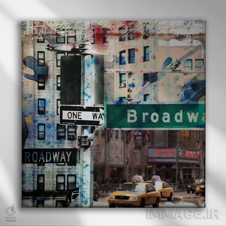 تابلو دکوراتیو برادوی یک طرفه اثر لوز گرافیکس - نمای روبهرو روی دیوار