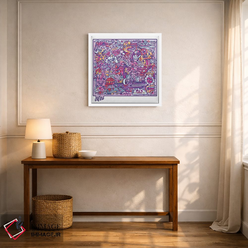 تابلو انتزاعی حس بنفش اثر لوک کرامپ - D4W