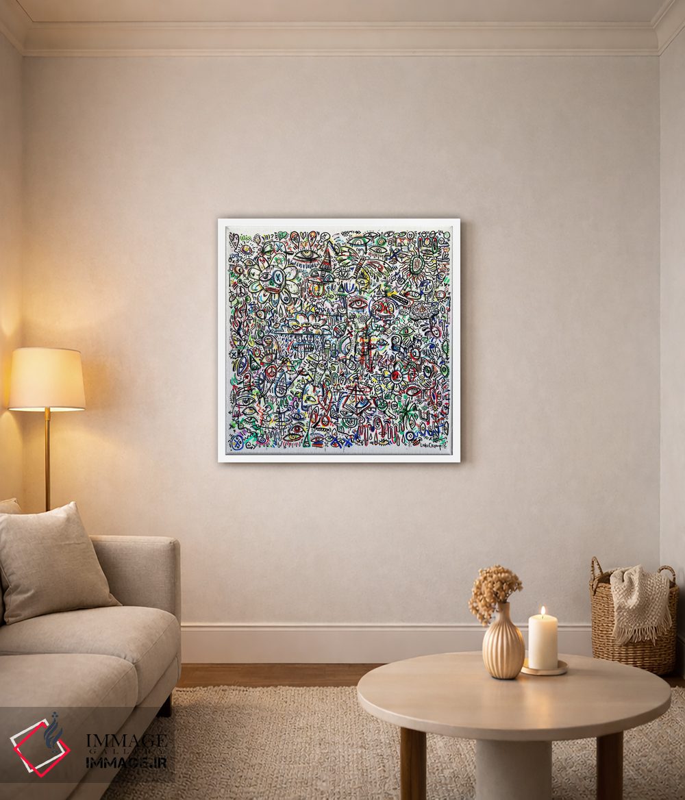 تابلو انتزاعی شست وشوی مغزی اثر لوک کرامپ - D2W