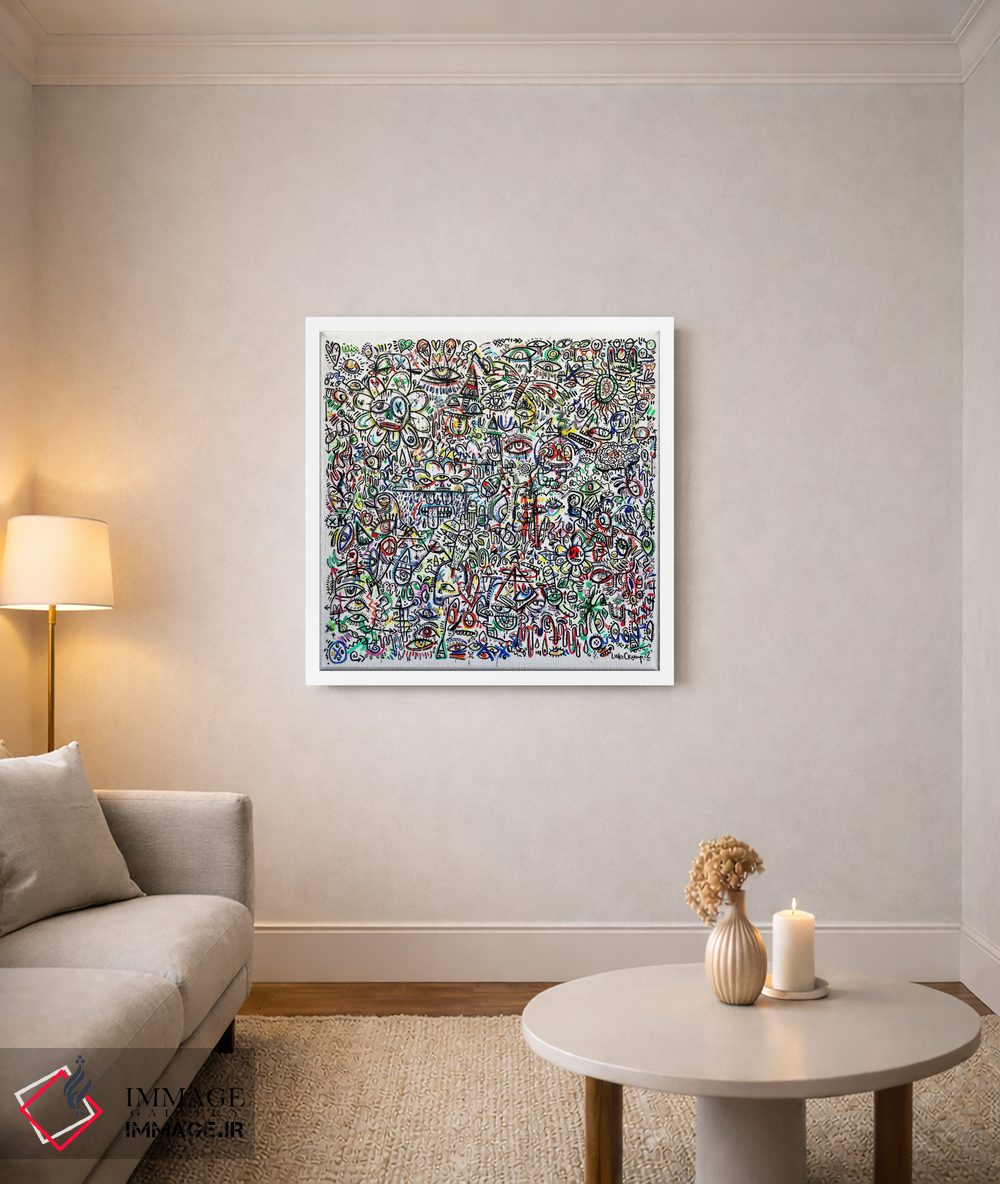 تابلو انتزاعی شست وشوی مغزی اثر لوک کرامپ - D1W