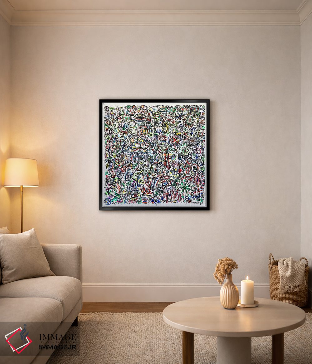 تابلو انتزاعی شست وشوی مغزی اثر لوک کرامپ - D4B