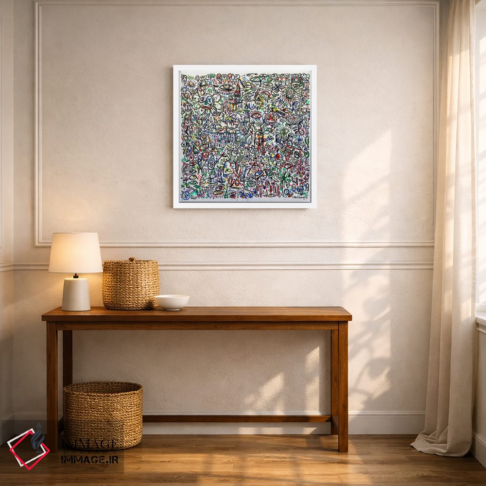 تابلو انتزاعی شست وشوی مغزی اثر لوک کرامپ - D5W