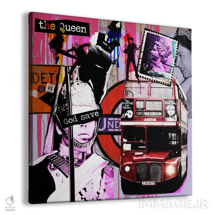 تابلو دکوراتیو لندن شماره ۳ اثر لوز گرافیکس - نمای پرسپکتیو محصول