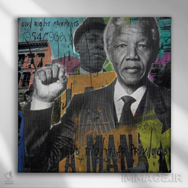 تابلو دکوراتیو یک رای اثر لوز گرافیکس - نمای روبهرو روی دیوار