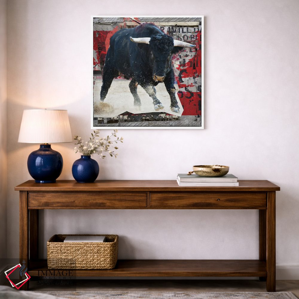 تابلو دکوراتیو گاو وحشی دیوانه اثر لوز گرافیکس - D4W