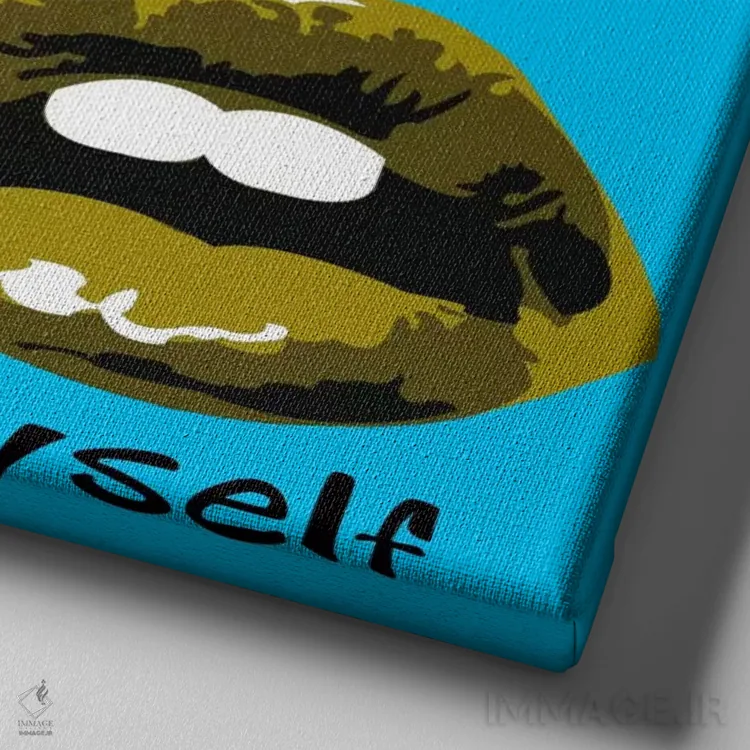 تابلو دکوراتیو عاشق خودم اثر لوز گرافیکس - نمای نزدیک بافت بوم