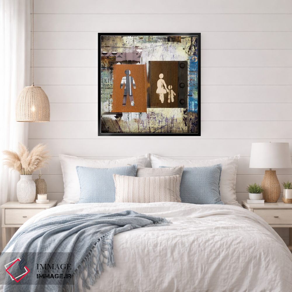 تابلو دکوراتیو مرد، زن، کودک اثر لوز گرافیکس - D4B