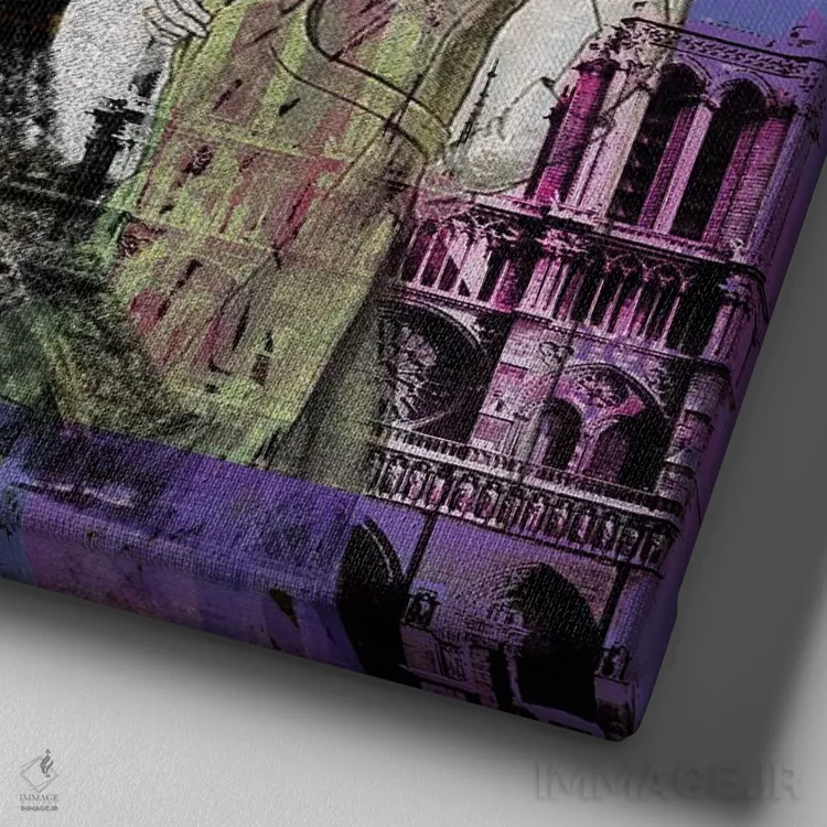 تابلو دکوراتیو من عاشق پاریس هستم! اثر لوز گرافیکس - نمای نزدیک بافت بوم