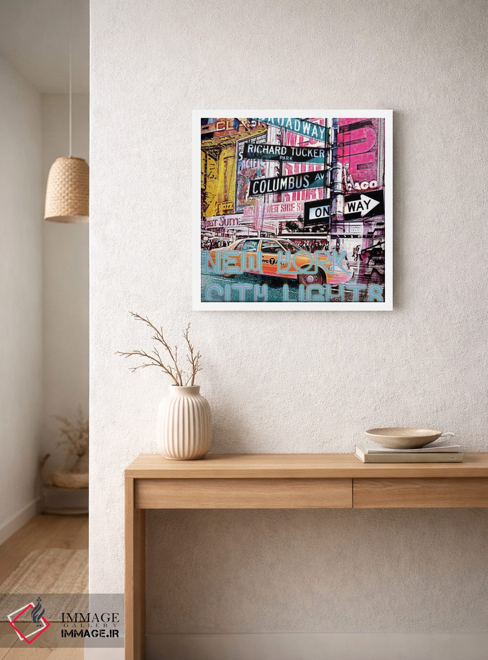 تابلو دکوراتیو چراغ های شهر نیویورک اثر لوز گرافیکس - D1W