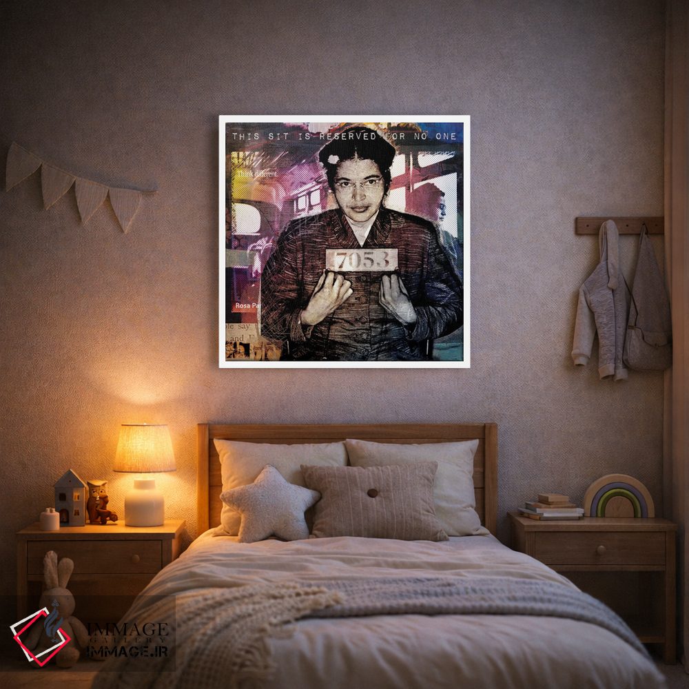 تابلو دکوراتیو صندلی رزا پارکس اثر لوز گرافیکس - D1W