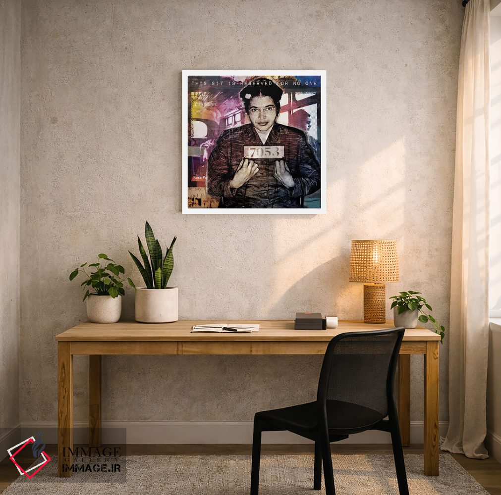 تابلو دکوراتیو صندلی رزا پارکس اثر لوز گرافیکس - D5W