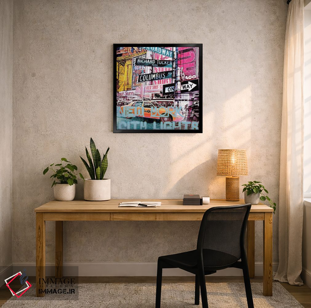 تابلو دکوراتیو چراغ های شهر نیویورک اثر لوز گرافیکس - D6B
