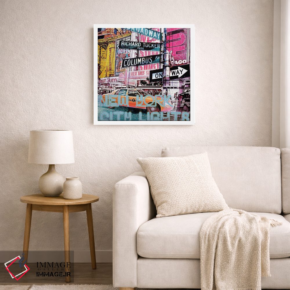 تابلو دکوراتیو چراغ های شهر نیویورک اثر لوز گرافیکس - D5W